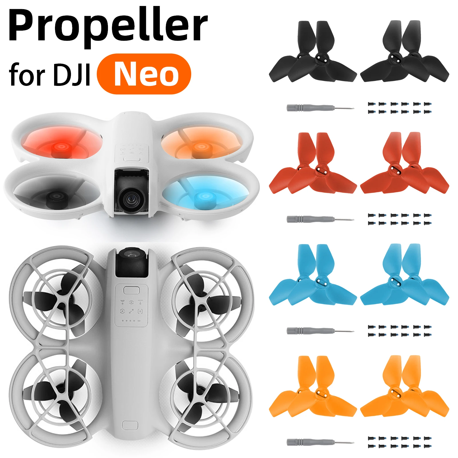 sunnylife Propeller DJI Neo Drone Blade Colorful Propellers Replacement Light Weight Wing Fans Accessories drone propeller drone propellers drone propeller blades propeller replacement parts