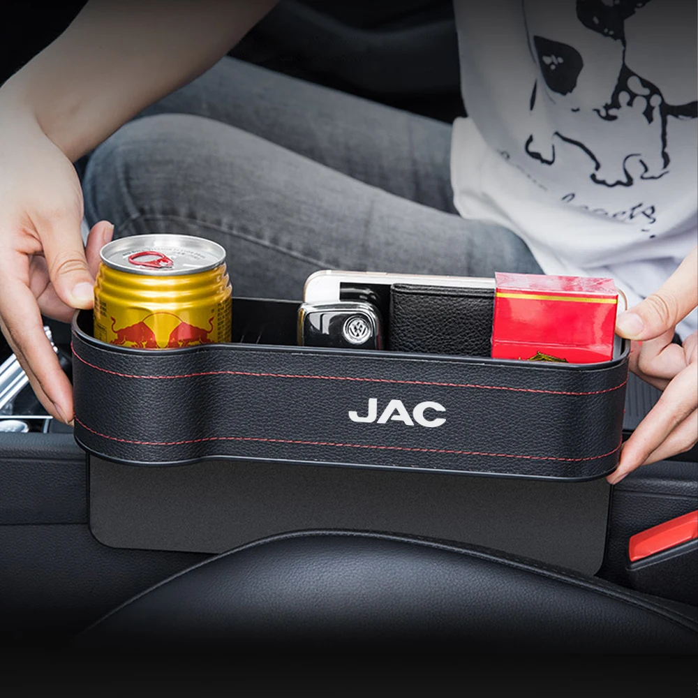 Car Leather Seat Gap Organizer Crevice Storage Box Card Case Holder Accessories For JAC J7 J3 S2 J2 JS2 T8 JS4 J5 Refine S3 S7 car storage gadget