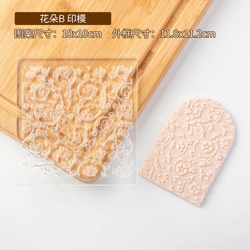 Plant Flower Acrylic Cookie Embosser Cake Design Pastry and Bakery Tool Biscuit Cake Decorating Accessories Embossing Die Stamp 