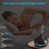 550ml Wood Color USB Aroma Diffuser, Essential Oil Diffuser with 7 Color LED Lights & Remote Control, USB Powered Air Humidifier 4