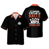 Sports Bowling 3d Printed Hawaiian Shirt For Men Cool Summer Beach Shirts Oversized Lapel Short Sleeves Tops Button Blouse 1