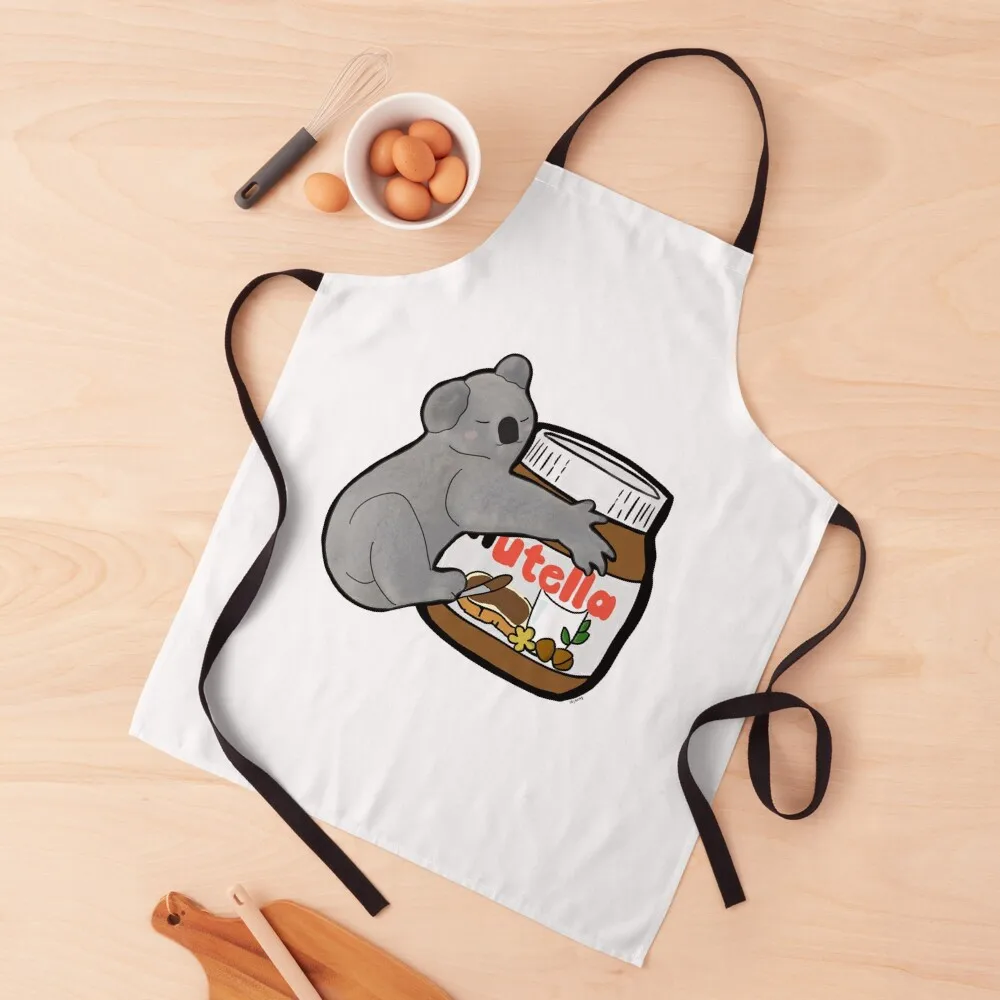 Koala with Nutella Jar Apron Teacher Apron Women's Home Clothes