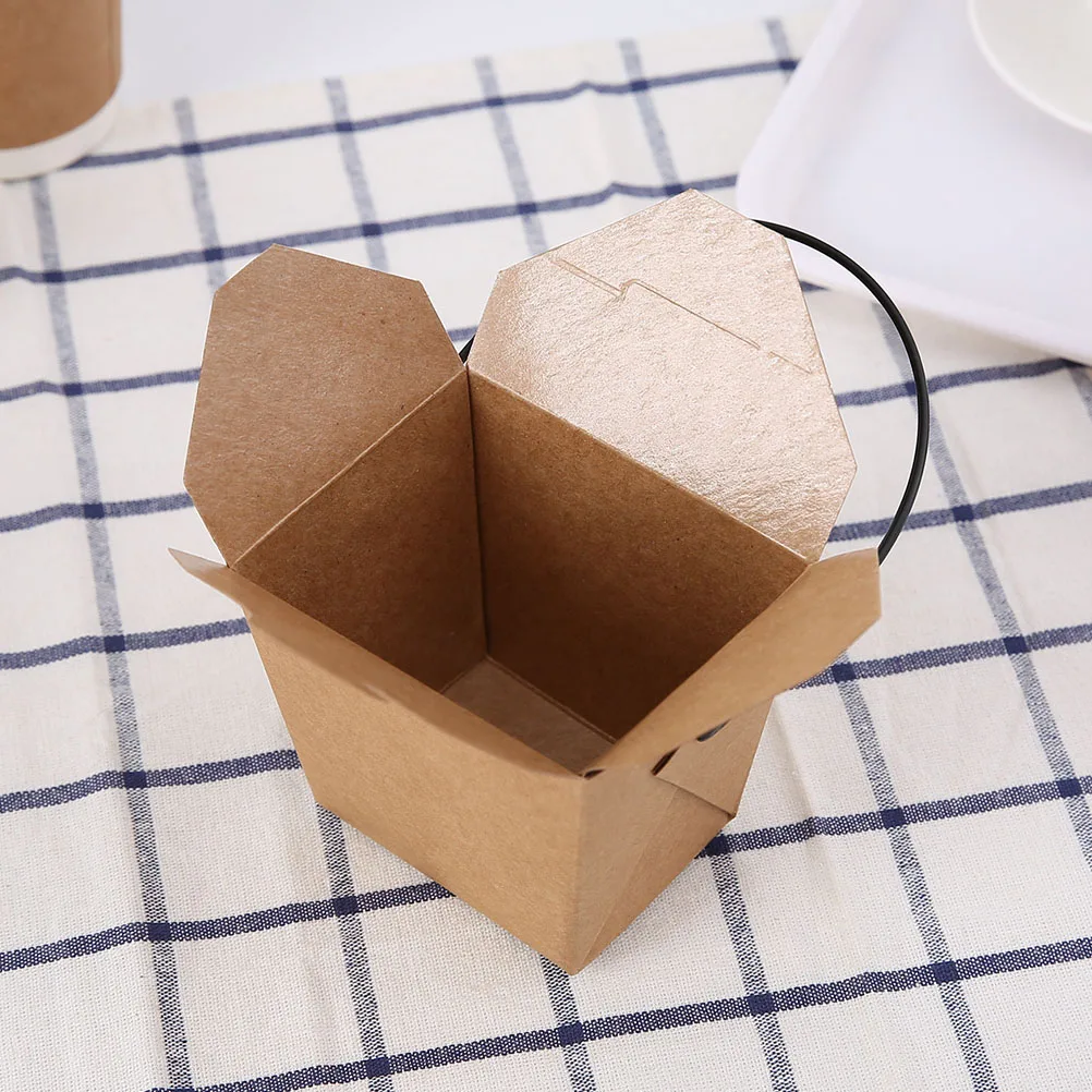 Boxes Box Food Take Out Paper Containers Fried Chinese Chicken Disposable French Go Lunch To Container Fries Bakery Packing