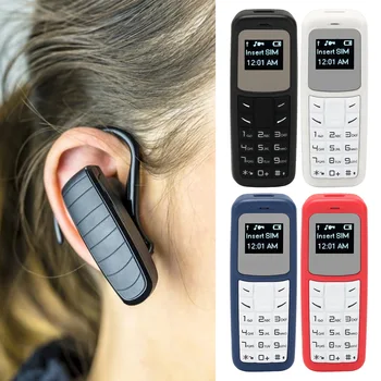 Mini Bluetooth Cell Phone Mini Mobile Cell Phone Small Mobile Phone Bluetooth Headset Dialer with Ear Hook Support SIM 0.66inch