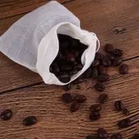 Food Grade Natural Tea Filter Portable Unbleached Sachet Bag Cotton Pouch Drawstring Bags Muslin Bag 2