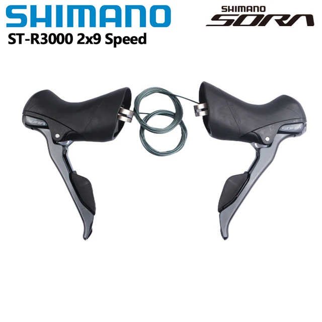 SHIMANO SORA STI レバー 2×9S ST-R3000 左右セット パーツ SHIMANO SORA(R3000) STI, Shimano SORA ST-R3000 2x9S Dual
