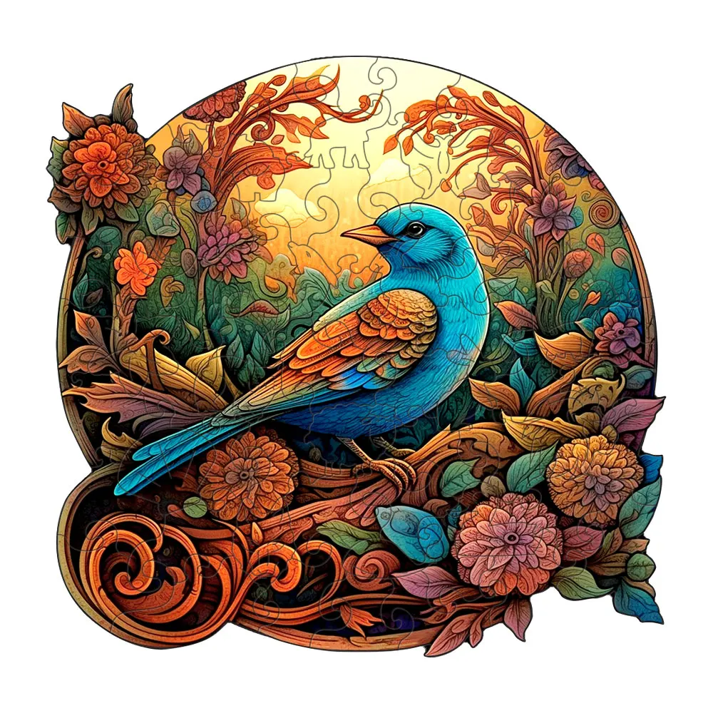 Disk Woodpecker Wooden Puzzle Personalized 3D Puzzle Adult Children's Gift Education Children's Toy Games