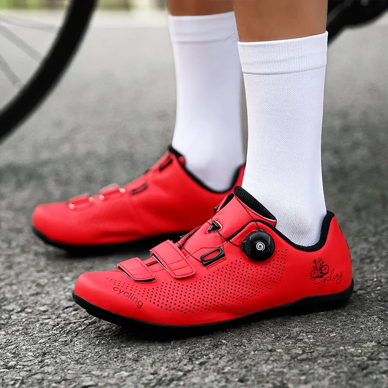 Cycling Shoes New Non-Locking Bicycle Sneakers Racing Road Cycling Shoes Breathable Men Professional Outdoor Athletic Sports Bike Shoes