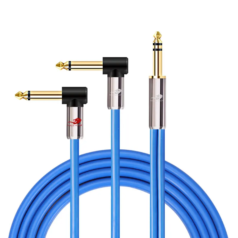 Stereo 1/4 Zoll TRS auf Dual TS Y-Splitter-Kabel 6,35 mm Klinke Stecker auf 2x Mono für Verstärker, Mixer, Lautsprecher, Soundkarte – abgeschirmt – Detail 15
