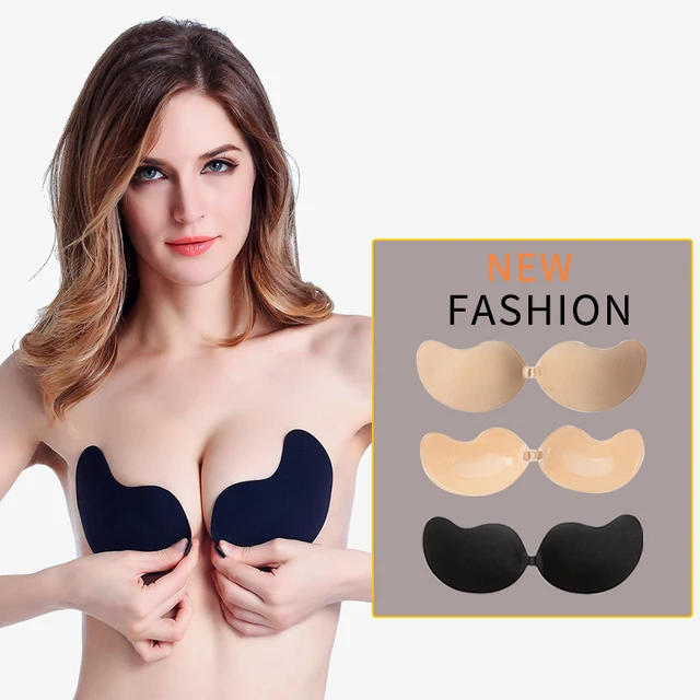 Lace Push Up Invisible Bra Women Adhesive Strapless Backless Solid