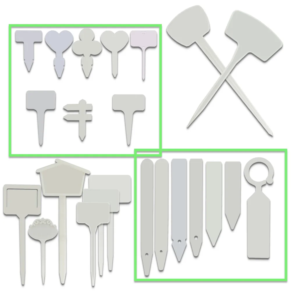 

Many Types of Garden White Plastic Labels Anti UV Waterproof Plant Tags Nursery Potted Markers Re-usable Stakes Sign for Flowers