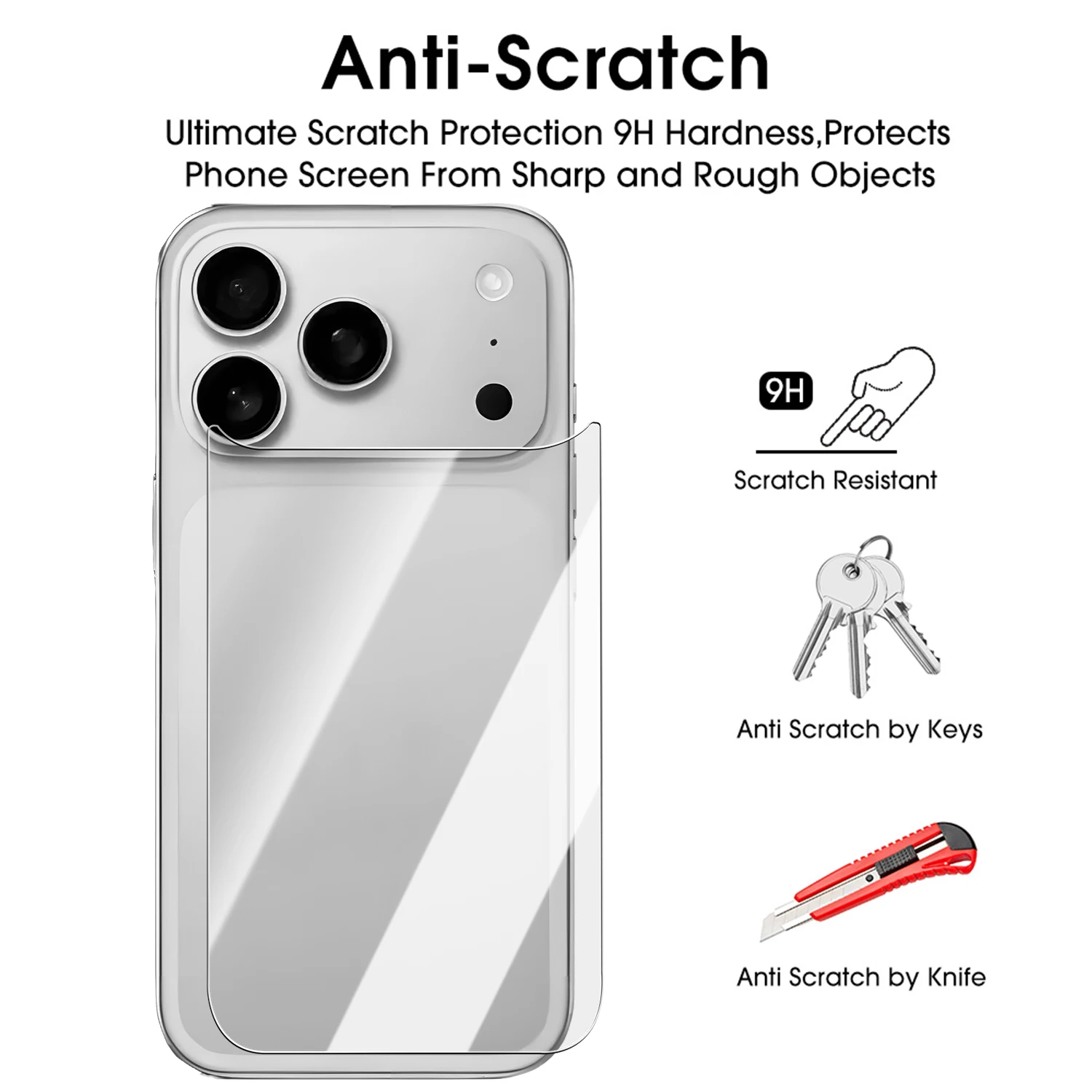 Back Protection 9H Tempered Glass Films For iPhone17 17Air 17ProMax Back Ultra Clear Screen Protector For iPhone 17 Accessories 3