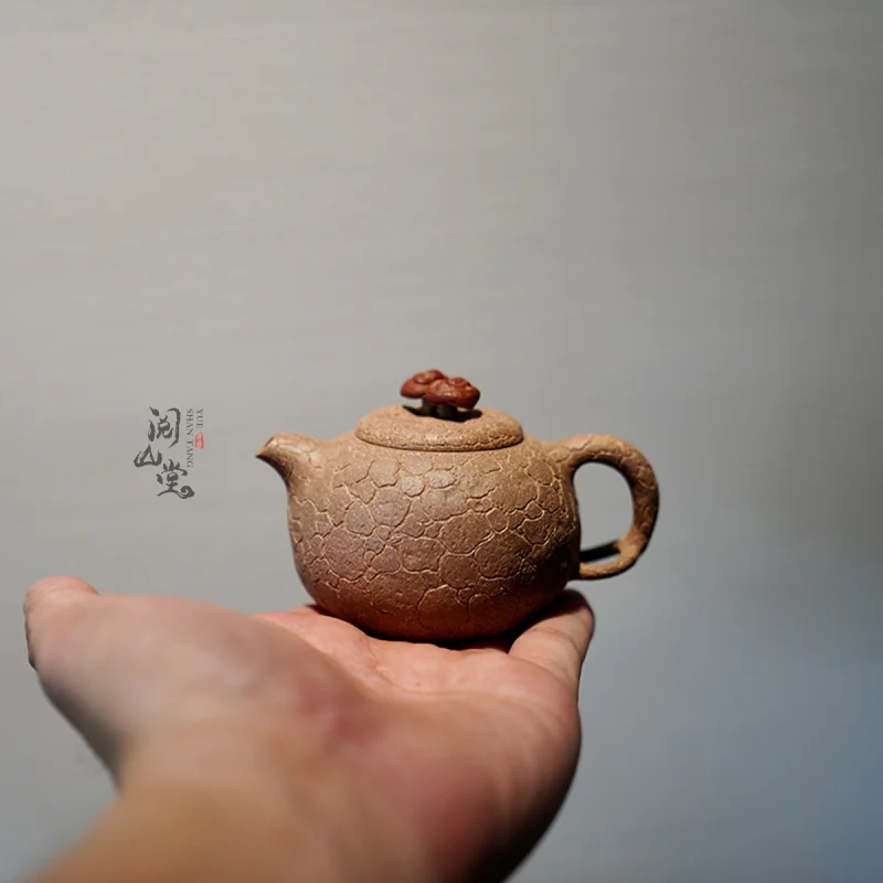 

★★★Yueshan Hall | Mini for Spring Purple Clay Pot Raw ore beige clay Sketch Flower Ware Shi Yiting Handmade