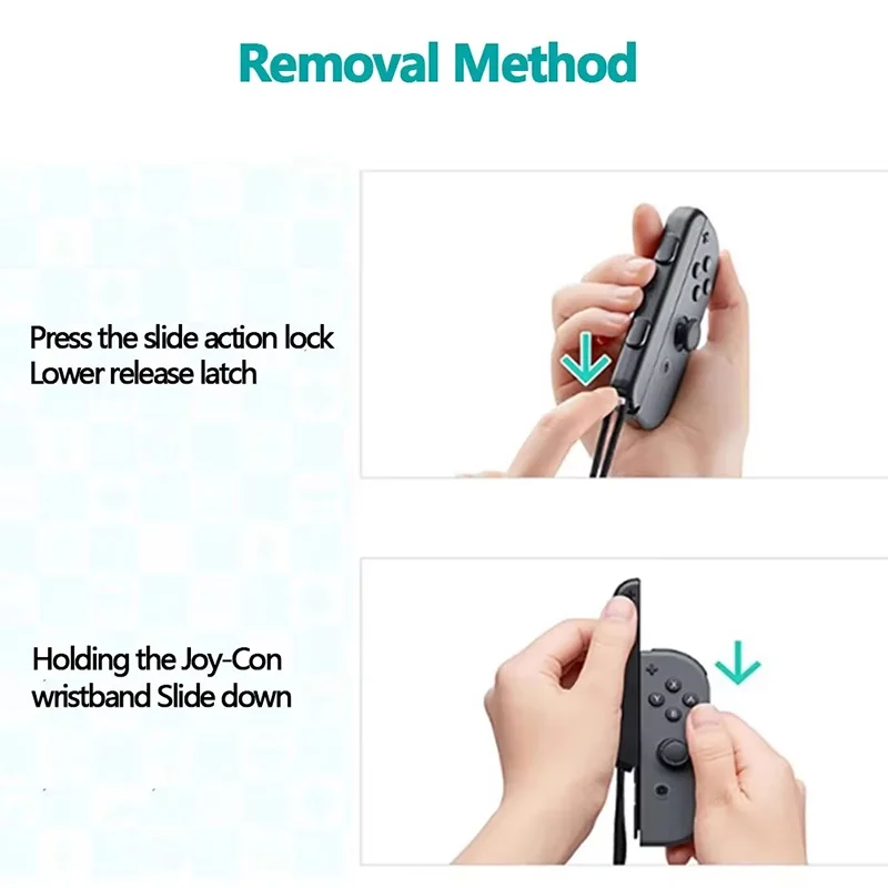 Accessori da gioco Impugnatura da gioco per Joycon Nintendo Switch / OLED Joy Con Controller di controllo Joystick Gamepad Cinturino da polso Corda a mano - immagine 6
