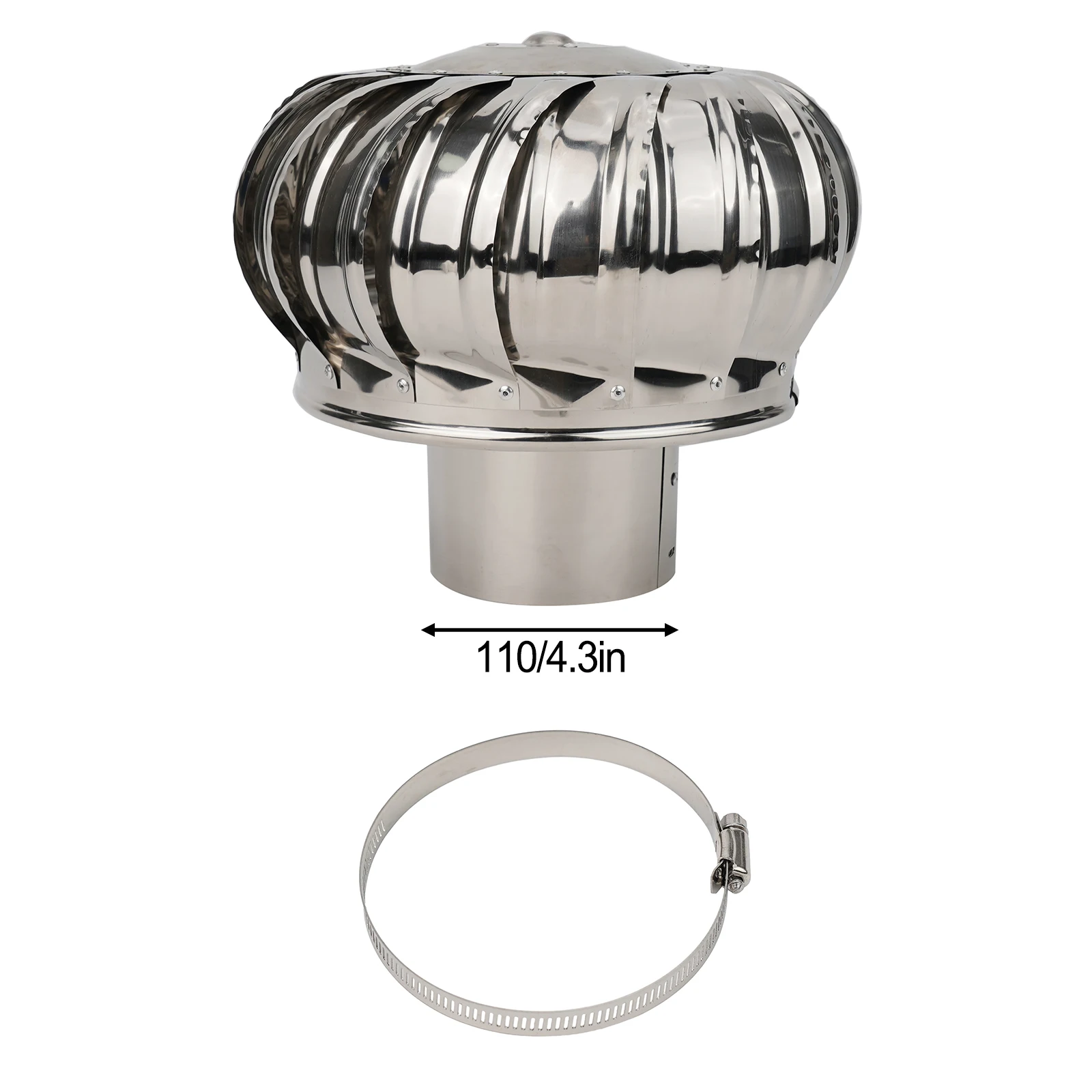 Rotating Chimney Cowl Cap Enhances Air Extraction Protects Flues And Ventilation Pipes Durable Stainless Steel Construction