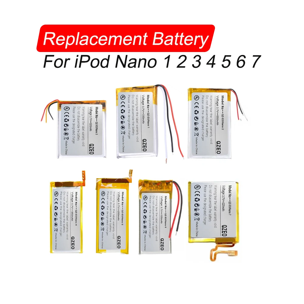 Replacement Battery For iPod Nano 1 2 3 4 5 6 7 Nano1 Nano2 Nano3 Nano4 Nano5 Nano6 Nano7 616-0337 1th 2th 3th 4th 5th 6th 7th