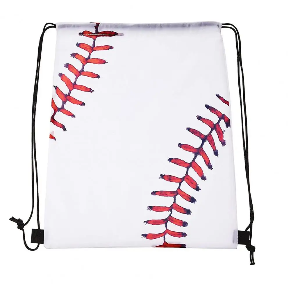 Softball Baseball Drawstring Backpack Outdoor Fitness Waterproof Backpack Bag Baseball Large Capacity Drawstring Bag