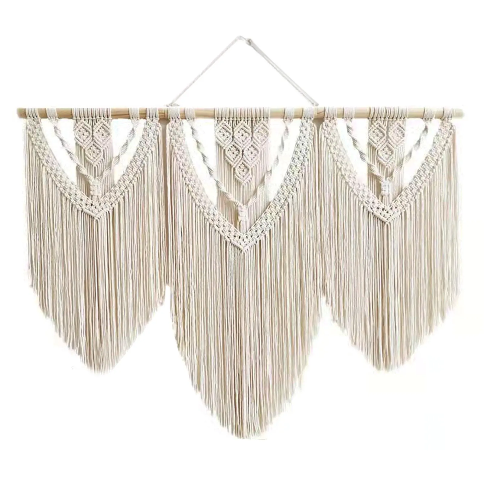 

Living Room Background 110 X 82cm Home Decor Macrame Tapestry Bedroom Wedding Large Wall Hanging Tassel With Wooden Stick