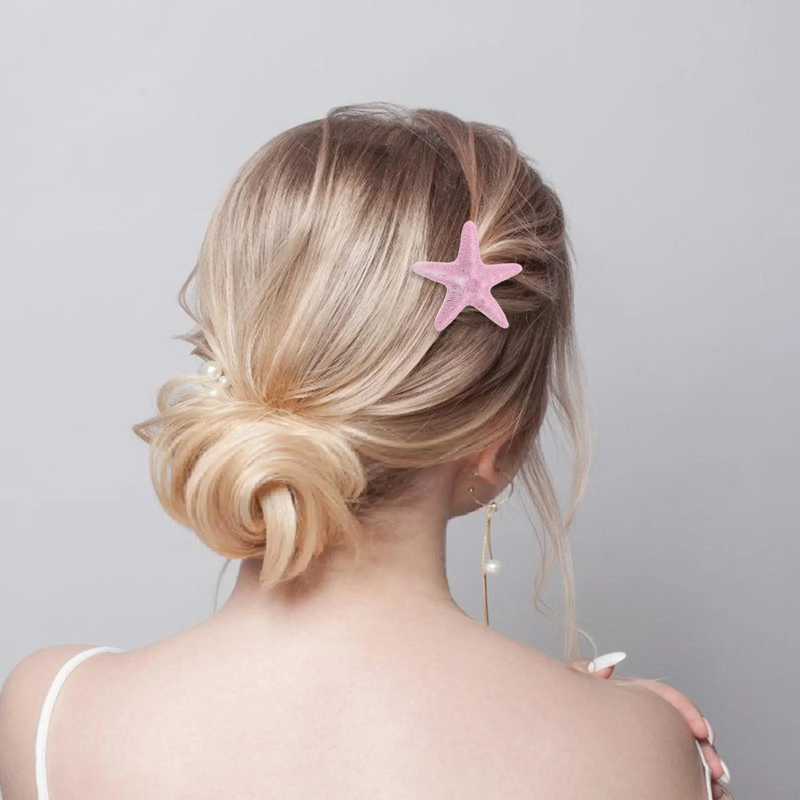 4pcs 오션 시리즈 클립 여성용 레진 해양 헤어핀 인어 해변 웨딩 파티 바다 조개 헤어 액세서리