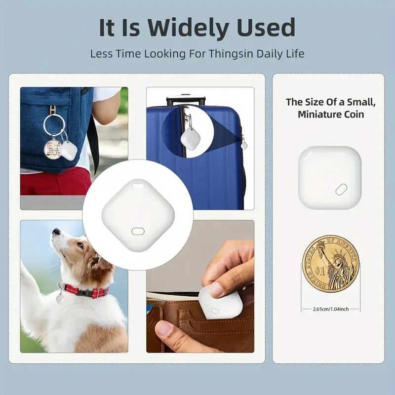 4PCS Smart Bluetooth GPS Tracker Work with Apple Find My APP Anti Lost Reminder Device MFI Rated Locator Car Key Pet Kids Finder