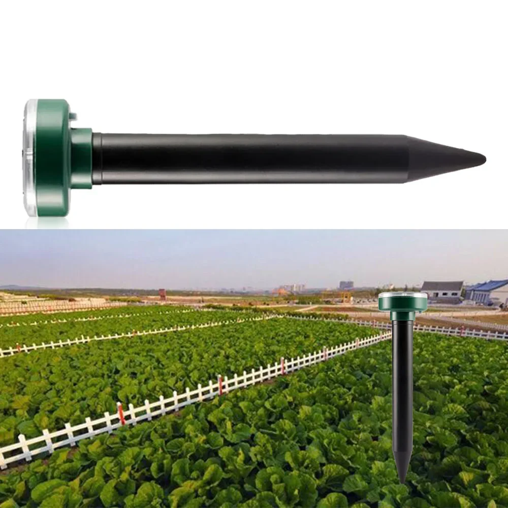 Solar Ultrasonic Electronic Mouse Repeller Snake Repeller Insect High Power Vibration Built Battery IP64 Sun Charging