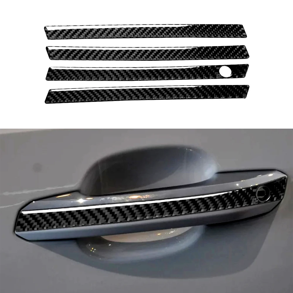 

Панель дверной ручки, декоративная крышка, отделка, наклейка, наклейка для Audi A4 B9 2017 2018 2019, автомобильные внешние аксессуары