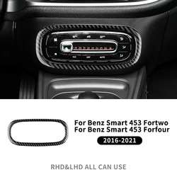 Premium Real Carbon Fiber Car Center Control AC Panel Trim Sticker - Interior Enhancement Accessory (Black)