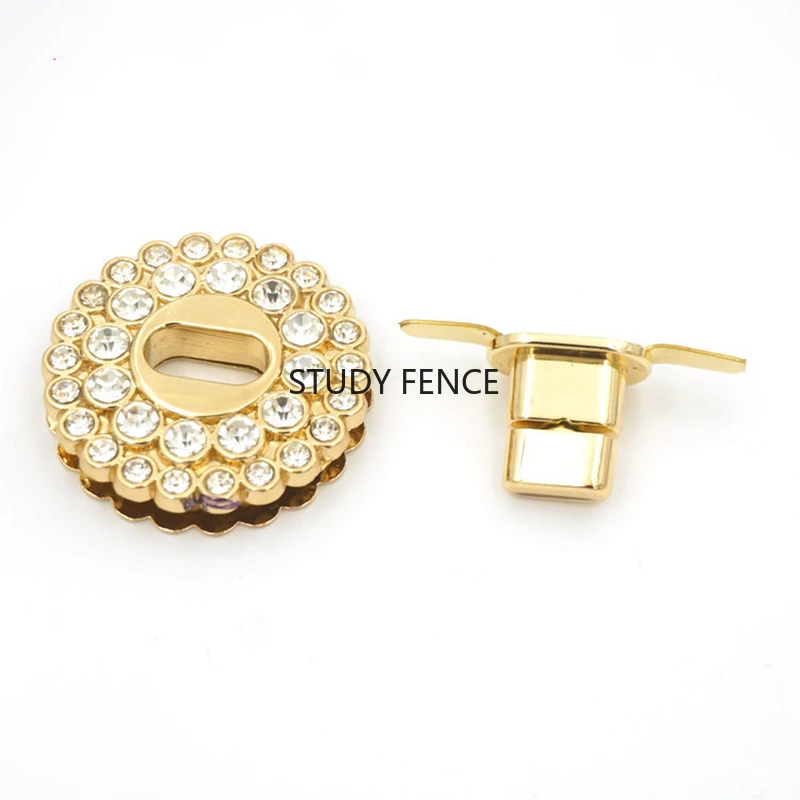 2pcs 금속 패키지 잠금 버클 원형 잠금 버클 패키지 트위스트 잠금 버클 가정용 하드웨어 액세서리 바느질 용품