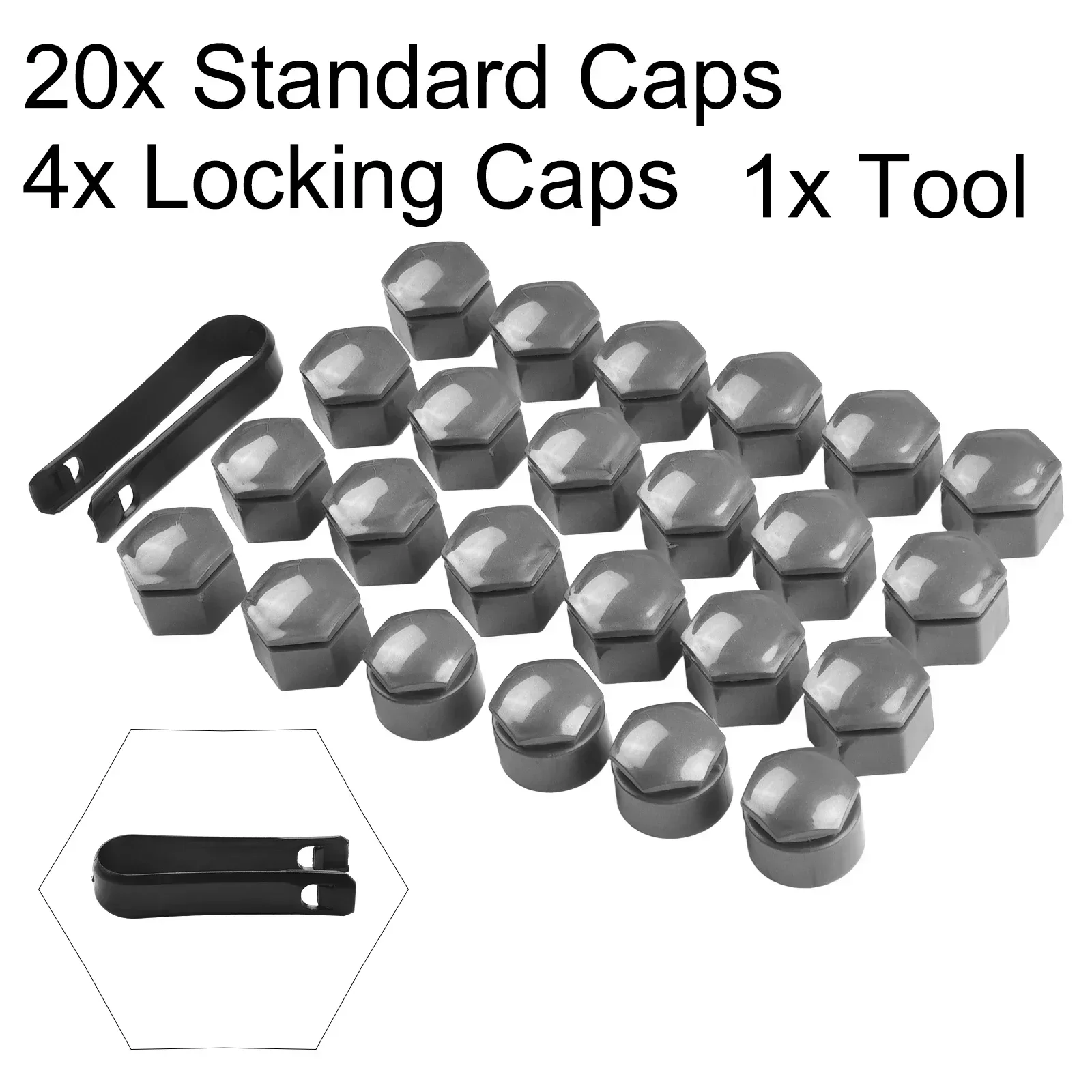 For Opel Insignia 2010- Standard Grey Cap Wheels Tyres Nuts WHEELS TYRES NUTS Replacement 22MM Accessories wheel nut caps wheel nut covers