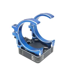 YSIDO High-Performance Motor Cooling Fan with Holder - 40x40mm Premium Aluminum Fan for RC Cars (Blue)