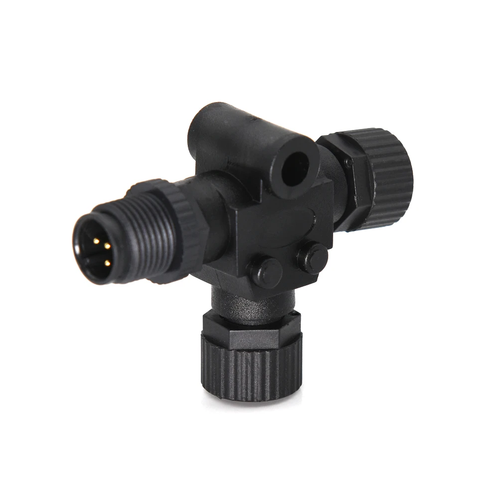 NMEA 2000 T Connector 3 Port T-shaped Three-way Plastic Nut Waterproof NMEA 2000 Starter Kit T-Connector Converter 1/2/4 PCS — view 3