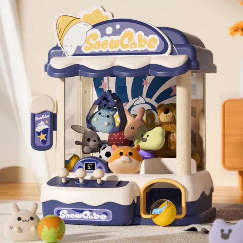 Children Automatic Mini Claw Machine Coin Operated Play Game Arcade Crane Doll Machines Toys claw catch toy clip doll machine