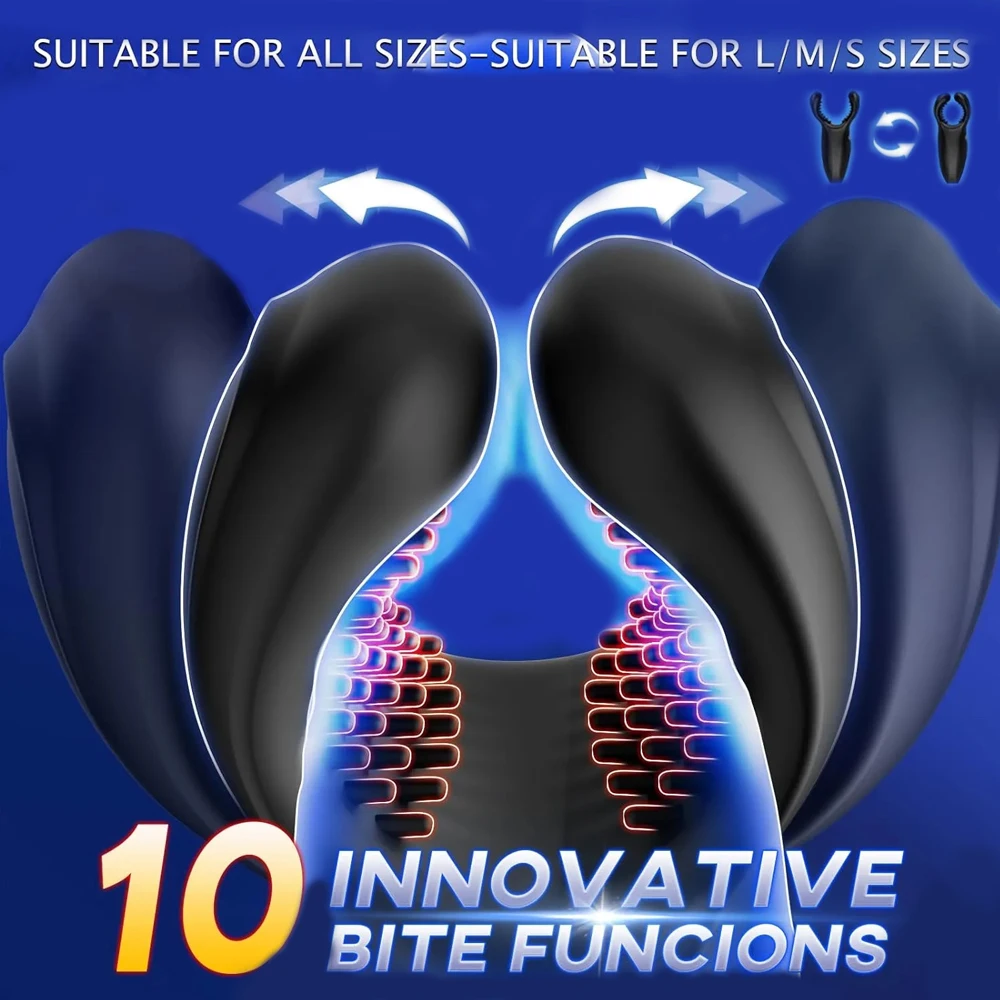 Male Glans Stimulate Massager Penis Delay Trainer Vibrator Bite Male Masturbator Auto Oral Climax Adult Sex Toy for Couple Male Sex Toys