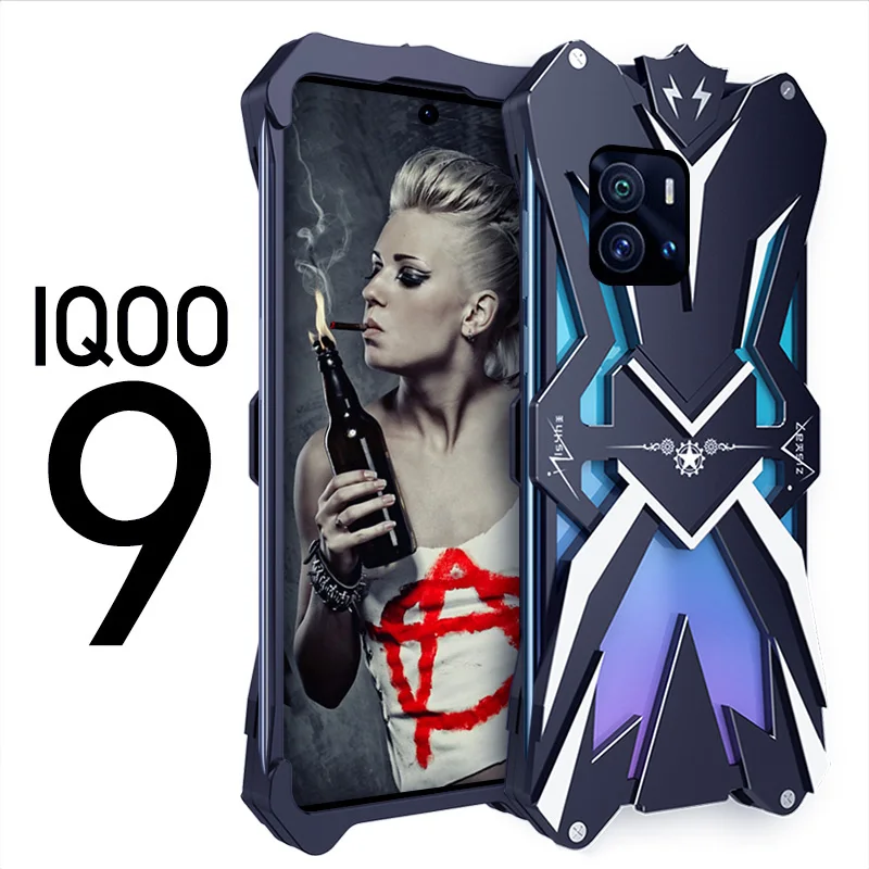 

Original Zimon Metal Luxury New Thor Heavy Duty Armor Metal Aluminum Mobile Phone Case Covers For Vivo Iqoo 9 Iqoo9 Pro Cases