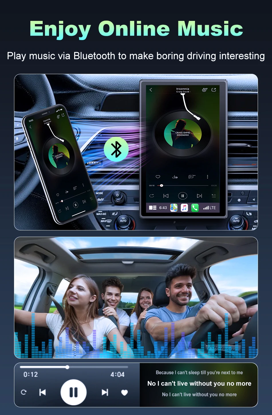 Srnubi 7 Zoll Carplay Android Auto Autoradio 5G WIFI Multimedia-Videoplayer Bluetooth 5.0 Plug-and-Play-Autonavigation – Detail 11