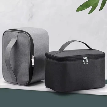 Borsa da toilette da uomo per viaggio d'affari da 1 pezzo Borsa per cosmetici di grande capacità a doppio strato Borsa portaoggetti in tessuto Oxford Borsa portatile 1
