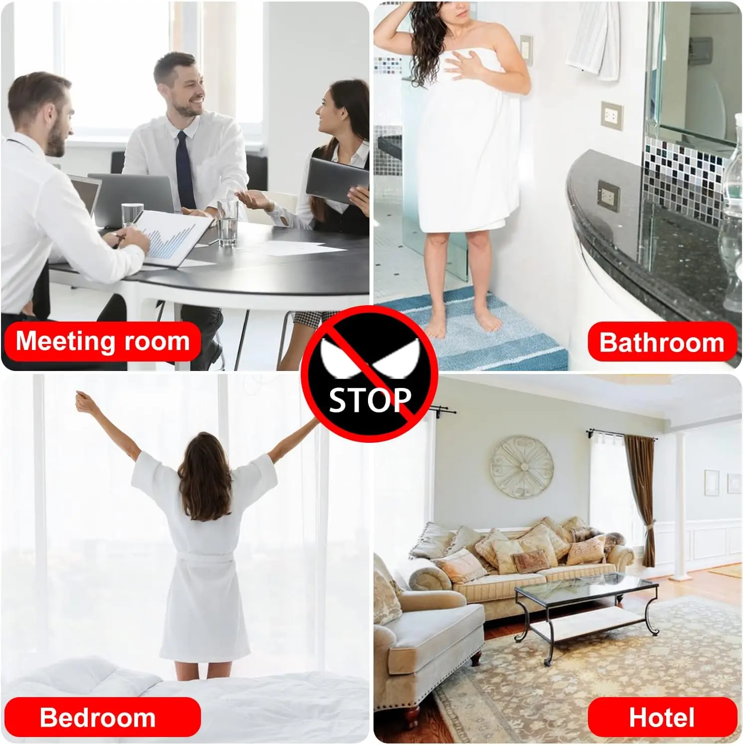 Camera Detector Anti-Sneak Photo and Anti-Monitoring for Hotel Bathroom Scan Camera Personal protection in hotel accommodatio