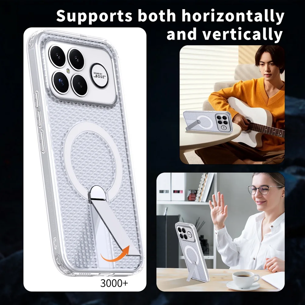 Honeycomb Cooling Stand Holder with Magnetic Ring Case - Premium Protective Cover