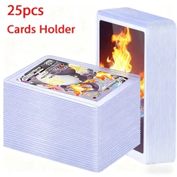 25-Pack Durable PVC Card Sleeves for Game and Trading Card Protection, 3x4 inches (White 25pcs)