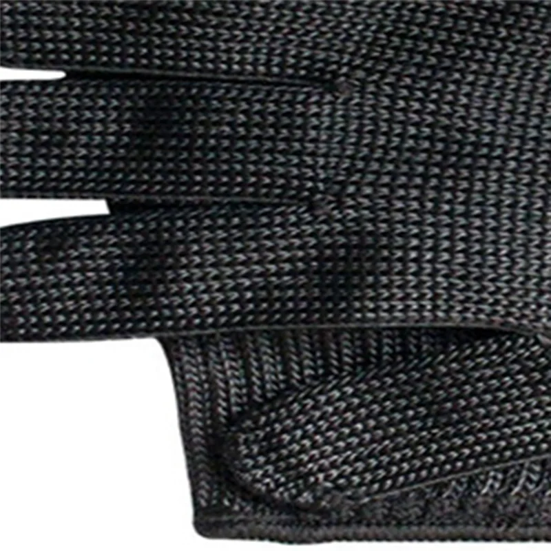 ELOS-1Pair Black Steel Wire Metal Mesh Gloves Anti Cutting Wear Working Gloves Garden