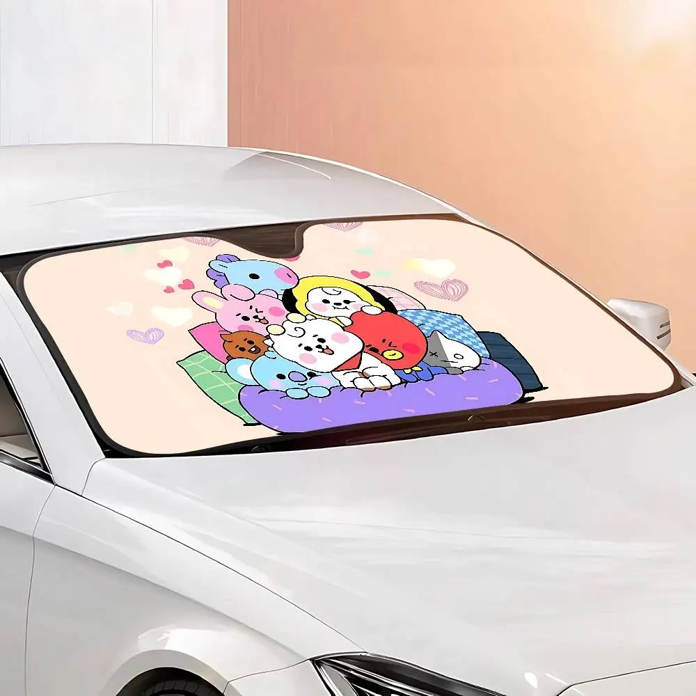 Niedlicher Cartoon-A-bt-21S Kawaii Stylischer und trendiger Windschutzscheiben-Sonnenschutz, Auto-Windschutzscheibenabdeckung, Auto-Sonnenschutzvorhang, Sonnenschutz – Detail 22