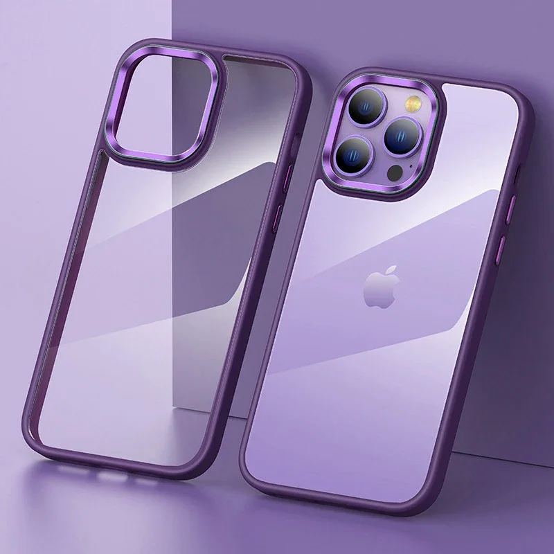 

NEW Luxury Transparent Case For iPhone 14 13 12 11 Pro Max X XR XS 7 8 Plus SE 3 Shockproof Hybrid Armor Soft Bumper Hard Cover