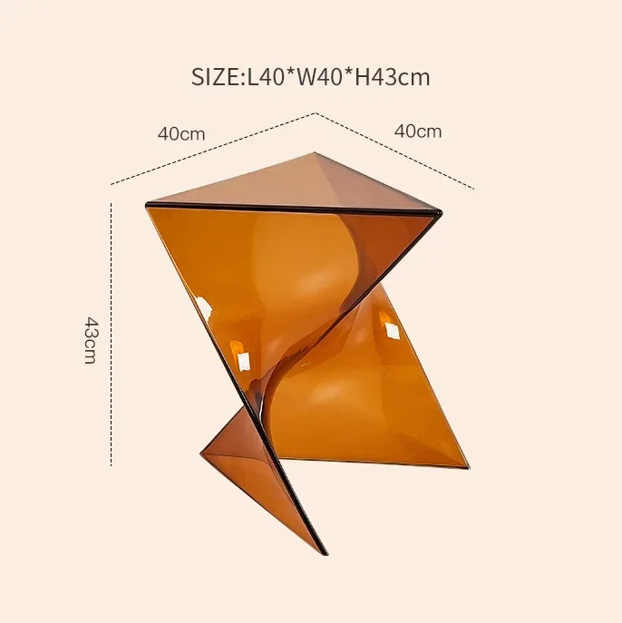 طاولة القهوة الهندسية الشفافة الاكريليك أريكة طاول...