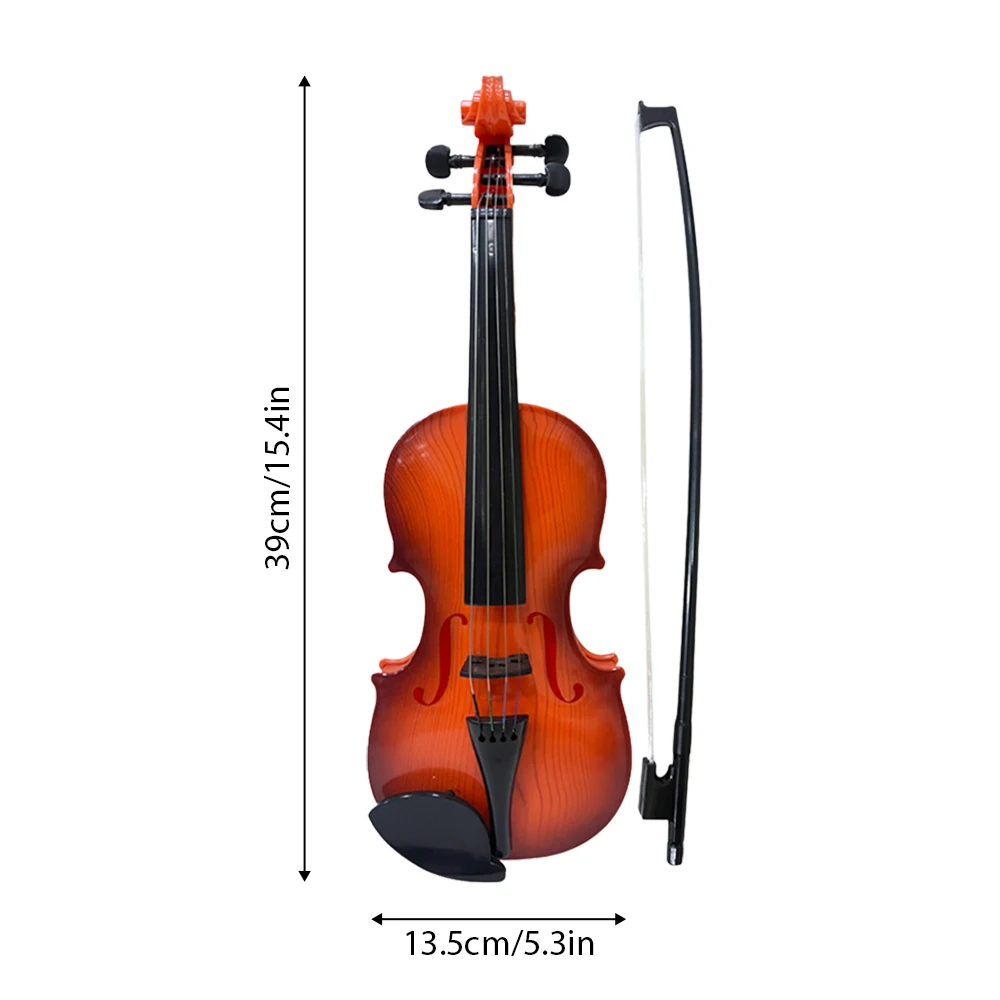 Simulated Violin Music Practice Violin Kit for Beginners Musical Instrument Exquisite Workmanship Performance Props Gifts acoustic violin plastic violin ornament