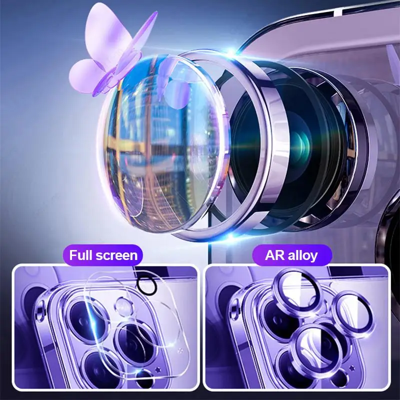 Protecteur d'appareil photo pour iphone 15pro Max 14 Plus, couvercle de protection d'objectif complet en alliage pour iphone 15 Pro_voghion.com