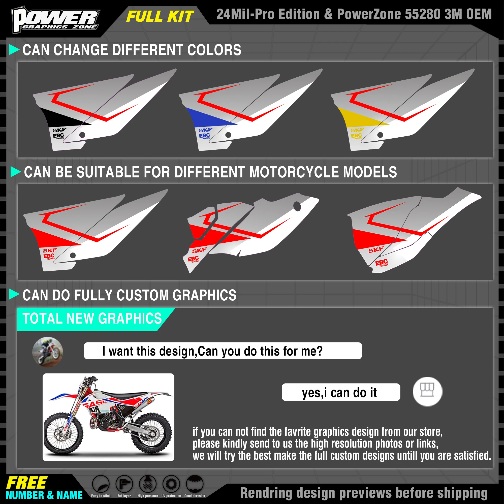 PowerZone-   ׷  Į 3M ƼĿ ŰƮ, ߸ 2008-2020 WR250R 002