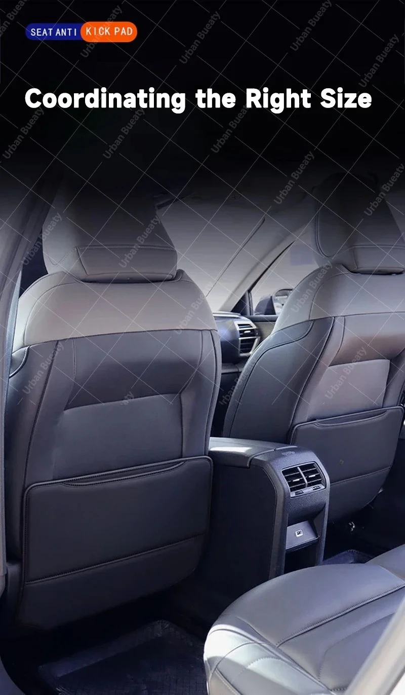 2 Stück Auto-Schmutzschutzmatte für die Rückenlehne, Anti-Kick-Pad, Autozubehör für Opel, Mercedes-Benz, Cupra, Smart, SEAT, Skoda – Detail 3