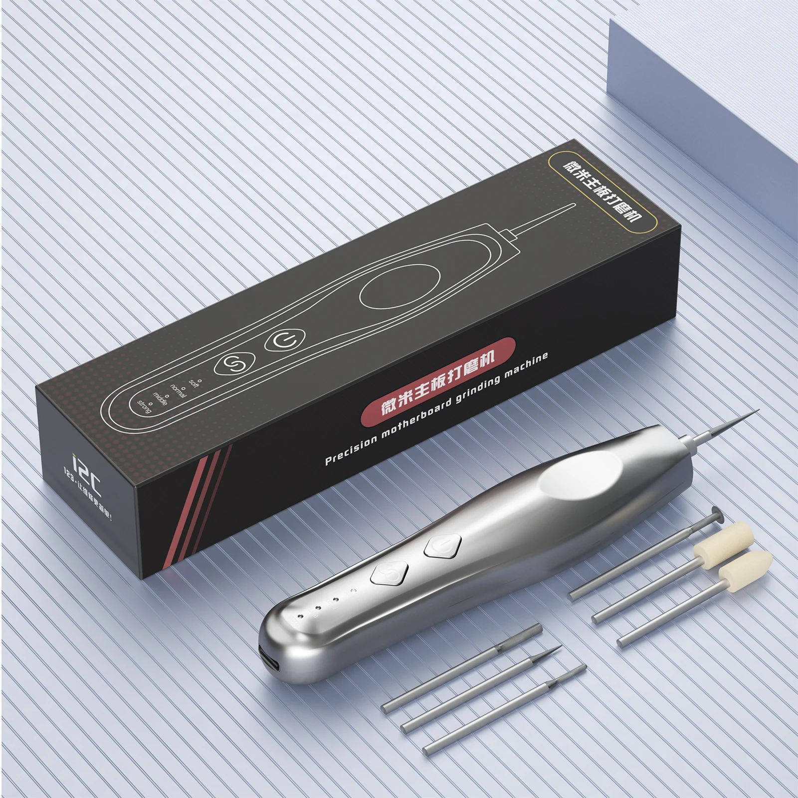 

i2C Micron Motherboard Polish Machine/IC grinding pen/7 pieces of Tips/High quality Grinding pen/Physical Display/Type-C Charger