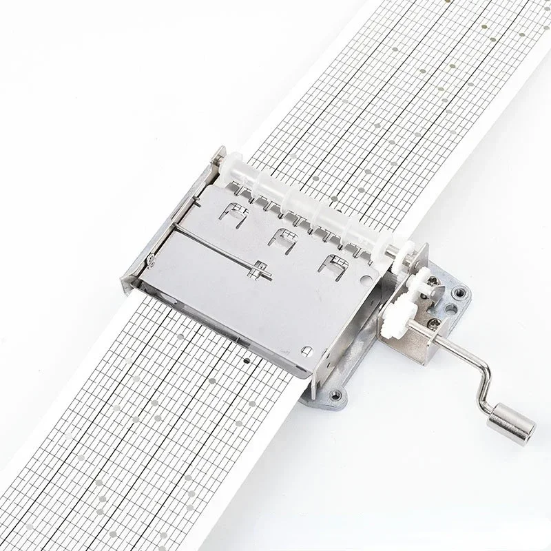 Music Box Hand-cranked with Piano Roll Punch Card 15-Tone 30-Tone Children's Creative DIY Composing Music Yunsheng Movement music box