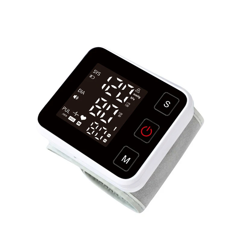 Smart Voice Automatic Tonometer Heart Rate Sphygmomanometer Touch LCD Digital Screen Home Wrist Blood Pressure Monitor